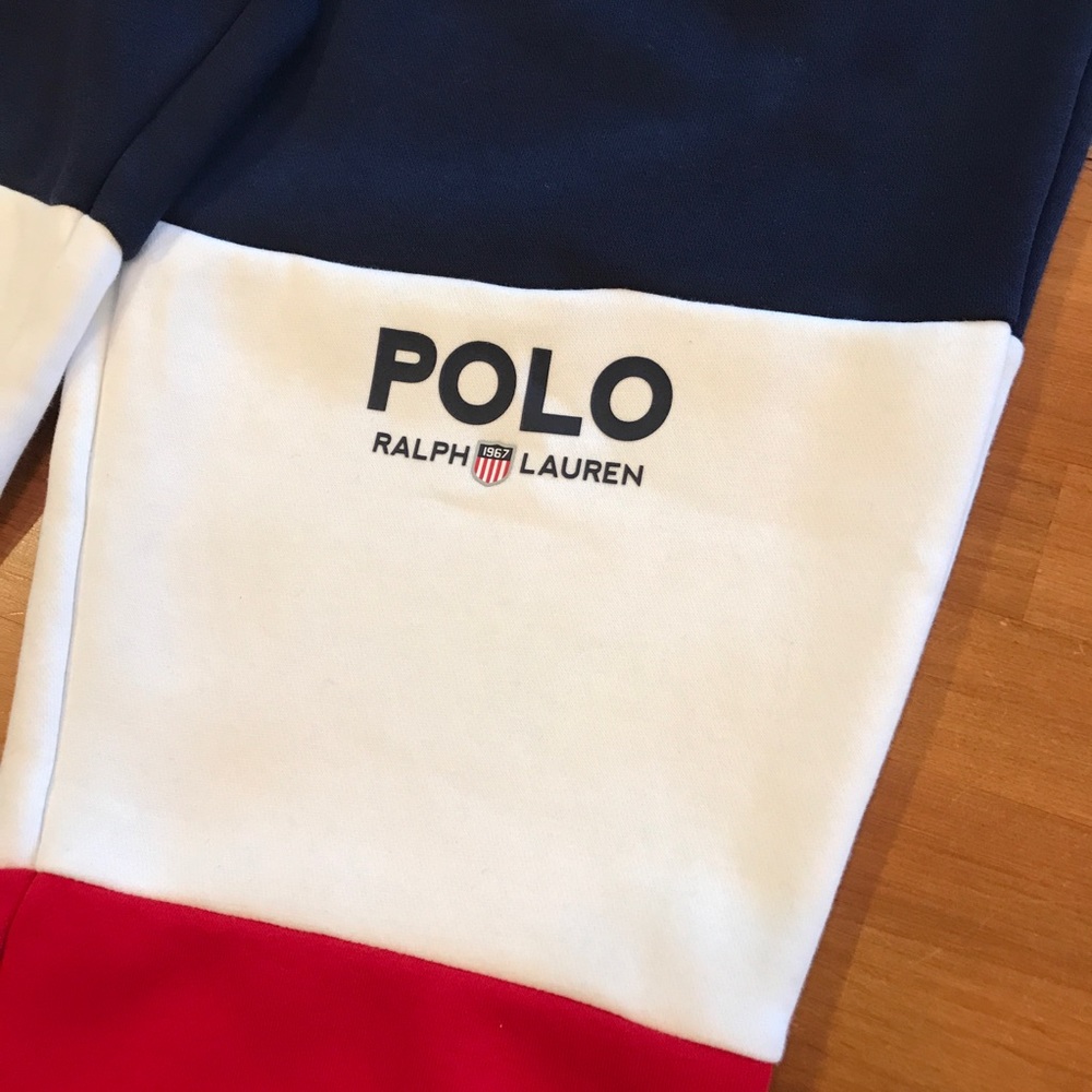 POLO RALPH LAUREN Premium Fleece Colorblock Jogging Suit - Picture 8 of 11